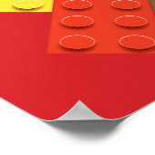 トイブロック建築テーマ誕生日パーティー ポスター (角)