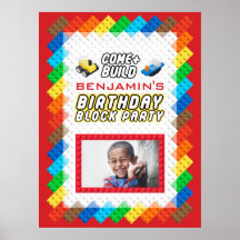 トイブロック建築テーマ誕生日パーティー