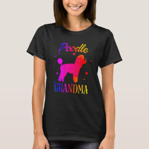 トイプードルおばあちゃんカラフルヴィンテージかわいい犬ママ Tシャツ