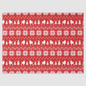 トイプードルはクリスマスパターンのシルエットを描きます 薄葉紙 (正面)