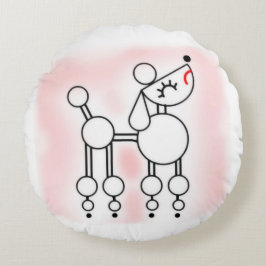 トイプードルギフトプードルノベルティ装飾用クッション ラウンドクッション