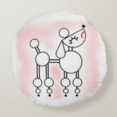 トイプードルギフトプードルノベルティ装飾用クッション ラウンドクッション (裏面)