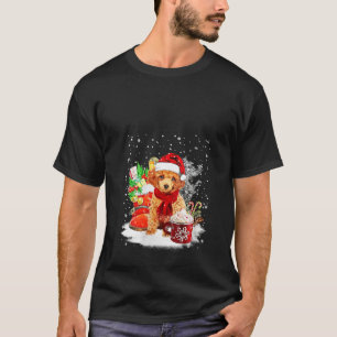 トイプードルドッグサンタハットクリスマスウィンターカップギフト Tシャツ