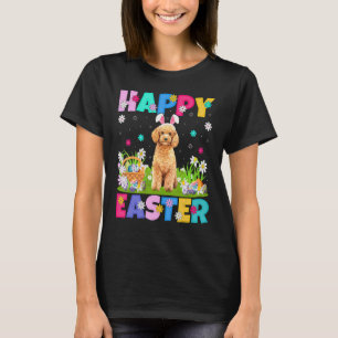 トイプードルドッグハッピーイースターバニートイプードルイースト Tシャツ