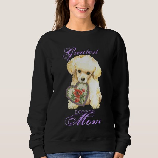 トイプードルハートママ スウェットシャツ (正面)