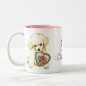 トイプードルハートマム ツートーンマグカップ (左)