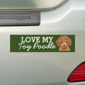 トイプードルバンパーステッカー バンパーステッカー (車上)