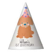 トイプードルパピードッグ誕生日パーティーハット パーティーハット (正面)