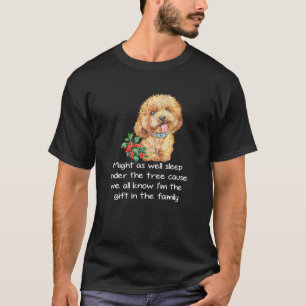 トイプードルファミリーお気に入りのパッピーおもしろいクリスマスH Tシャツ