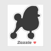 トイプードルファンシードッグシルエットビニールシール シール (シート)