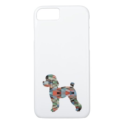 トイプードル犬ジオシルエットプレイド Case-Mate iPhoneケース (裏面)