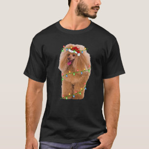 トイプードル犬好きクリスマスズサンタハットおもちゃプードルCHR Tシャツ