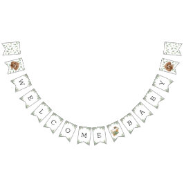 トイプードル緑の赤ちゃんシャワーパピー バンティングフラッグ