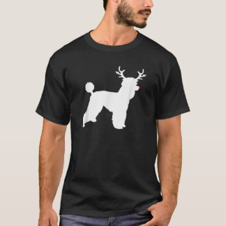 トイプードル 犬のクリスマス衣装 トナカイの角 Tシャツ