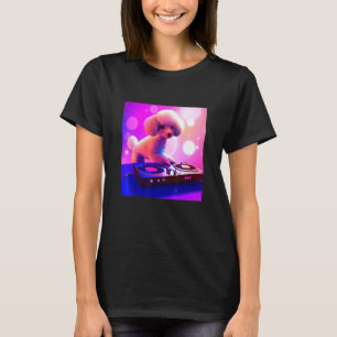 トイプードルDJ Vaporwave ドッグ エステティック ボーイズ ガールズ Tシャツ