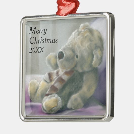 トイベアーパステルカスタム年クリスマス メタルオーナメント (左)