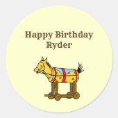 トイホースヴィンテージアート編集可能ウェスタン ラウンドシール (正面)