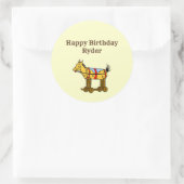 トイホースヴィンテージアート編集可能ウェスタン ラウンドシール (バッグ)