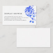 トイモダンルフランスのブルーフローラ表示シャワー エンクロージャーカード (正面/裏面)