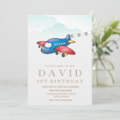 トイモダンー飛行機誕生日ボーイ1st 招待状 (スタンド正面)