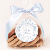 トイルエレガントデジュイサファリブルーベビーシャワー ラウンドシール