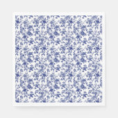 トイルエレガントデジュイフローラブルーボウベイビーシャワー スタンダードランチョンナプキン (正面)
