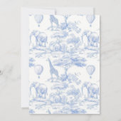 トイルエレガントデジュイブルーベビーシャワー招待状 招待状 (裏面)