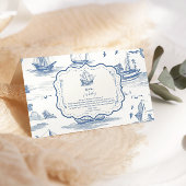 トイルエレガント航海のベビーシャワーベビー本 エンクロージャーカード