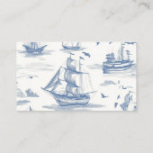 トイルエレガント航海のベビーシャワーベビー本 エンクロージャーカード (裏面)
