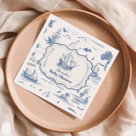 トイルエレガント航海のベビーシャワー スタンダードカクテルナプキン