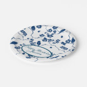 トイルコンテンポラリーバード&花模様紙プレート ペーパープレート (アングル)