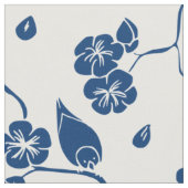 トイルコンテンポラリーバード&花模様織物 ファブリック (クローズアップ)