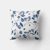 トイルコンテンポラリーバード&花模様装飾用クッション クッション (裏面)