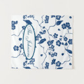 トイルコンテンポラリーバード&花模様 タペストリー (正面(横))