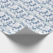 トイルコンテンポラリーバード&花模様 ラッピングペーパー (角)