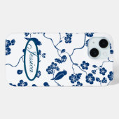 トイルコンテンポラリーバード&花模様 Case-Mate iPhoneケース (裏面 (横))