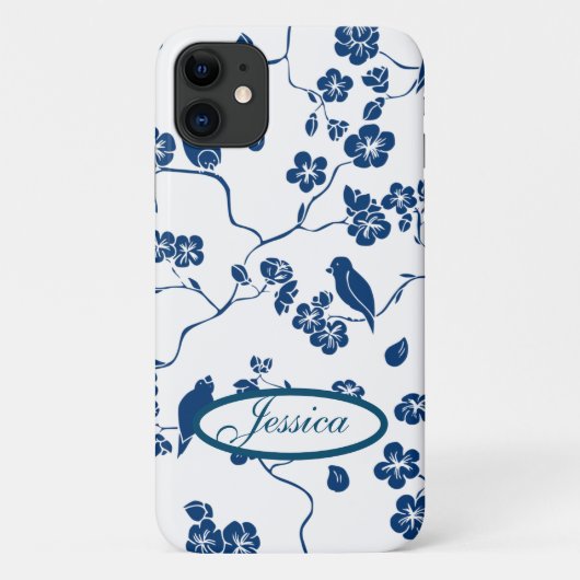 トイルコンテンポラリーバード&花模様 Case-Mate iPhoneケース (裏面)