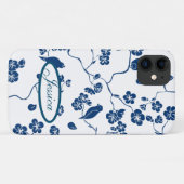 トイルコンテンポラリーバード&花模様 Case-Mate iPhoneケース (裏面(横))