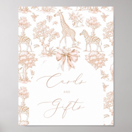 トイルサファリ動物ボーホカードとギフト ポスター (正面)