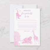 トイルジャングル動物サファリベビーシャワーアドバイスカード サンキューカード (正面)