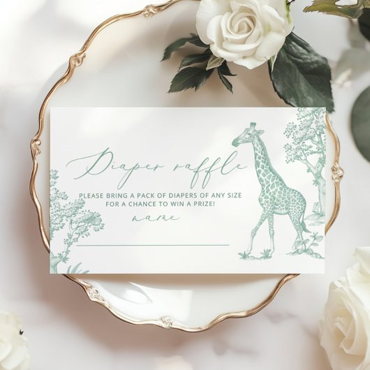 トイルセージお洒落サファリオムツラッフルチケット エンクロージャーカード