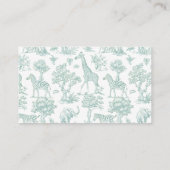 トイルセージお洒落サファリブックスベビーチケット エンクロージャーカード (裏面)