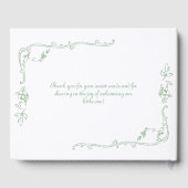 トイルセージ緑のロッキングホース赤ちゃんシャワー ゲストブック (裏面)