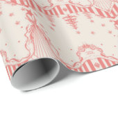 トイルデュジョイフランスのインストライプホテルとピンクサンゴ ラッピングペーパー (ロールコーナー)
