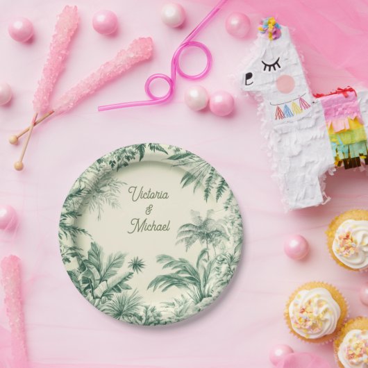 トイルトロピカルハワイアン結婚アイランドズ ペーパープレート (パーティー)