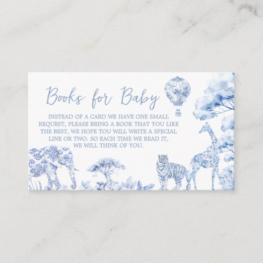 トイルドゥジュイサファリ動物の本ベビー エンクロージャーカード (正面)