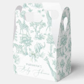 トイルドゥジュイサファリ動物セージ緑のパステル フェイバーボックス (オープン)