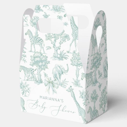 トイルドゥジュイサファリ動物セージ緑のパステル フェイバーボックス (オープン)