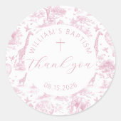 トイルドゥジュイピンクサファリバプティスステッカー ラウンドシール (正面)