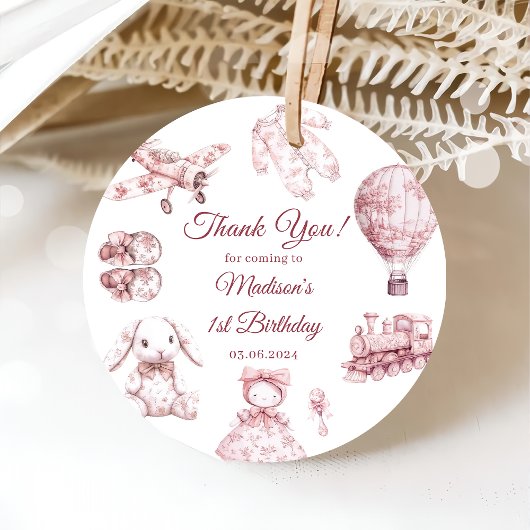 トイルドゥジュイピンクバースデーパーティー フェイバータグ